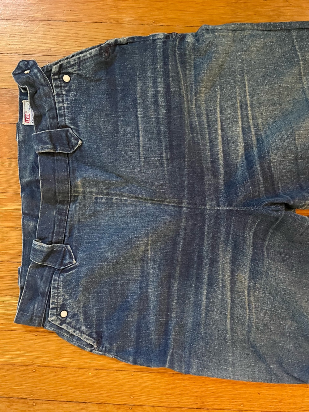 Vintage 50s LEVI’S Western Wear Big E sanforized side zip jeans pearl snap - Picture 2 of 10